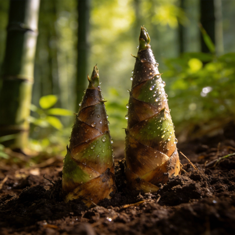 竹笋破土而出图片