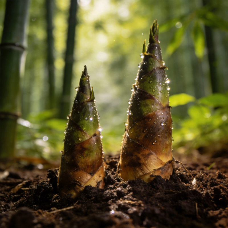 竹笋破土而出图片