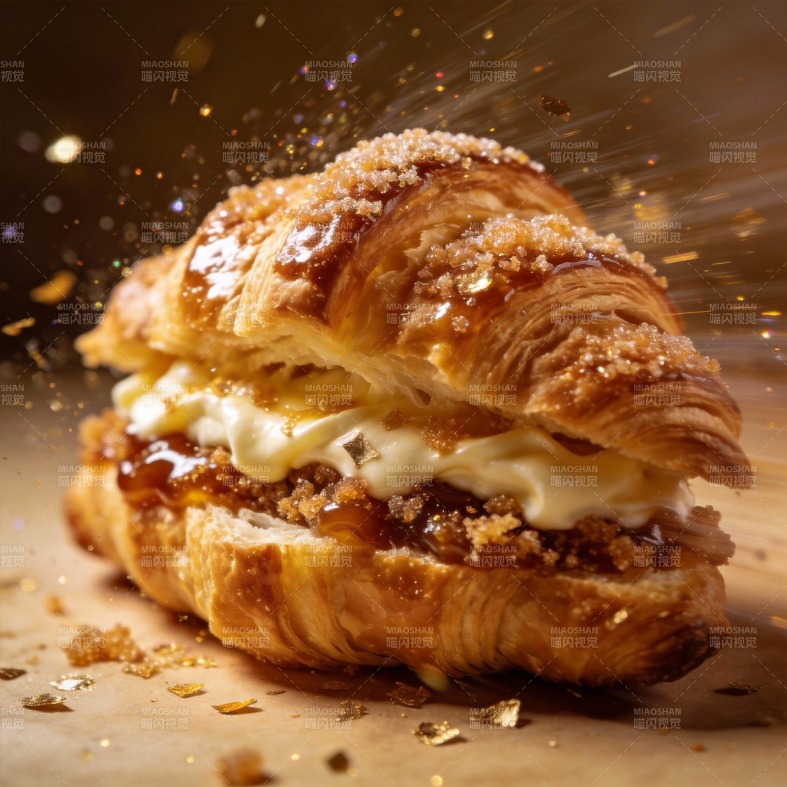 金箔焦糖可颂图片