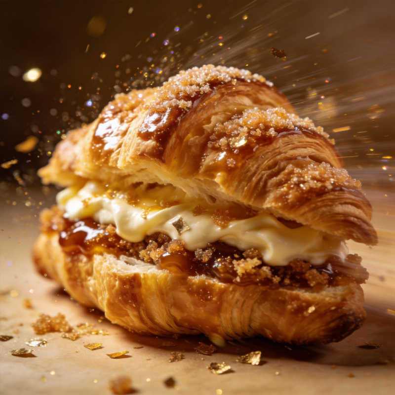 金箔焦糖可颂图片