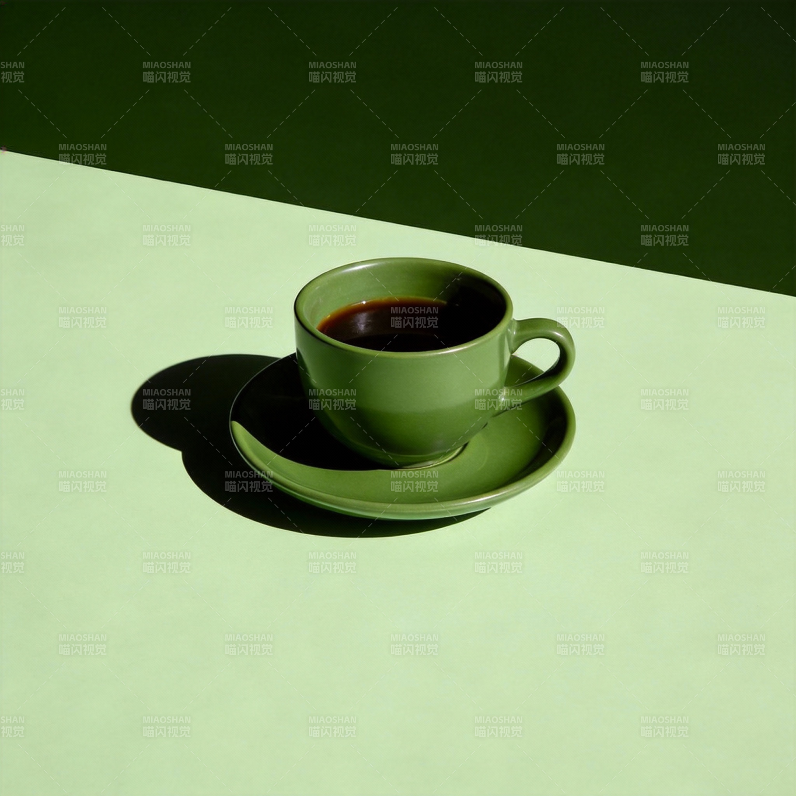 绿杯咖啡静享时光图片