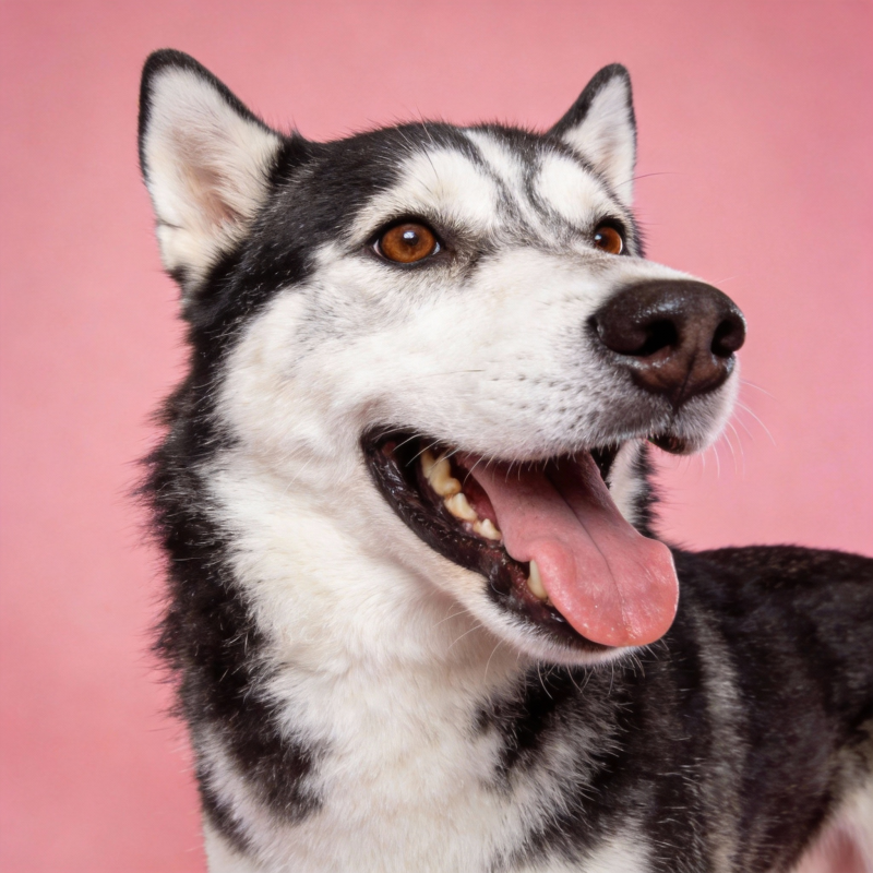 哈士奇微笑瞬间图片