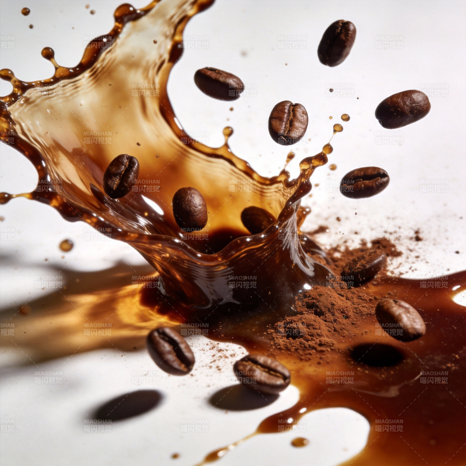 咖啡飞溅瞬间图片