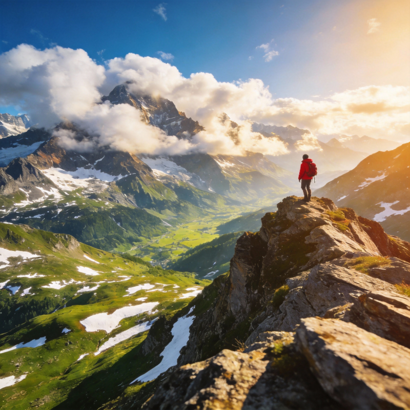 登顶望云海图片