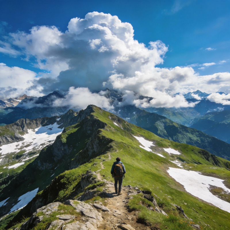 山巅行者图片
