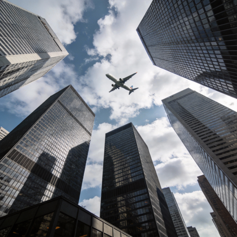 都市天空飞航图片