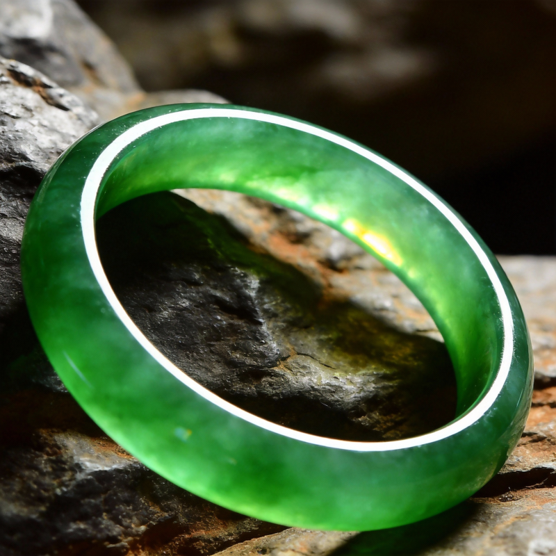 翠绿玉镯 温润如玉图片