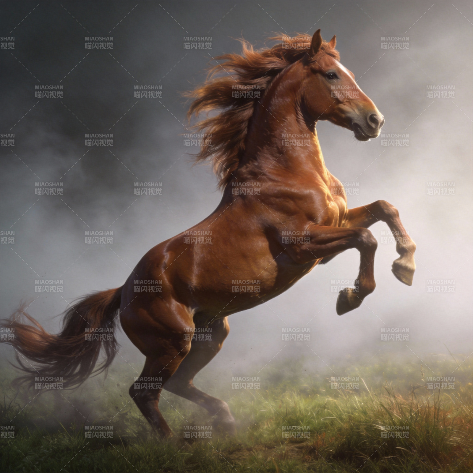 骏马腾空图片