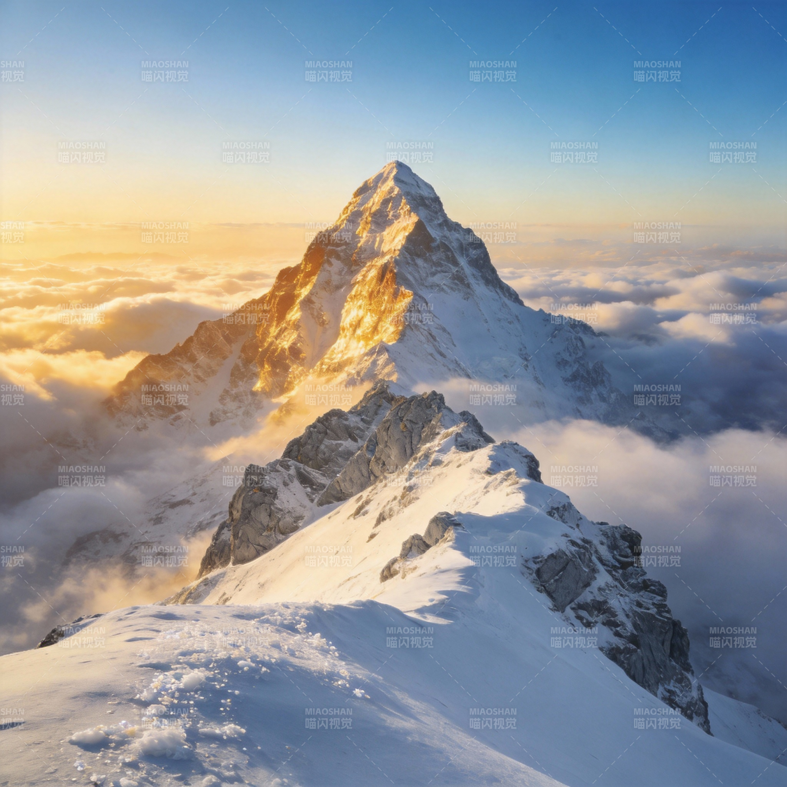 雪峰凌云图片