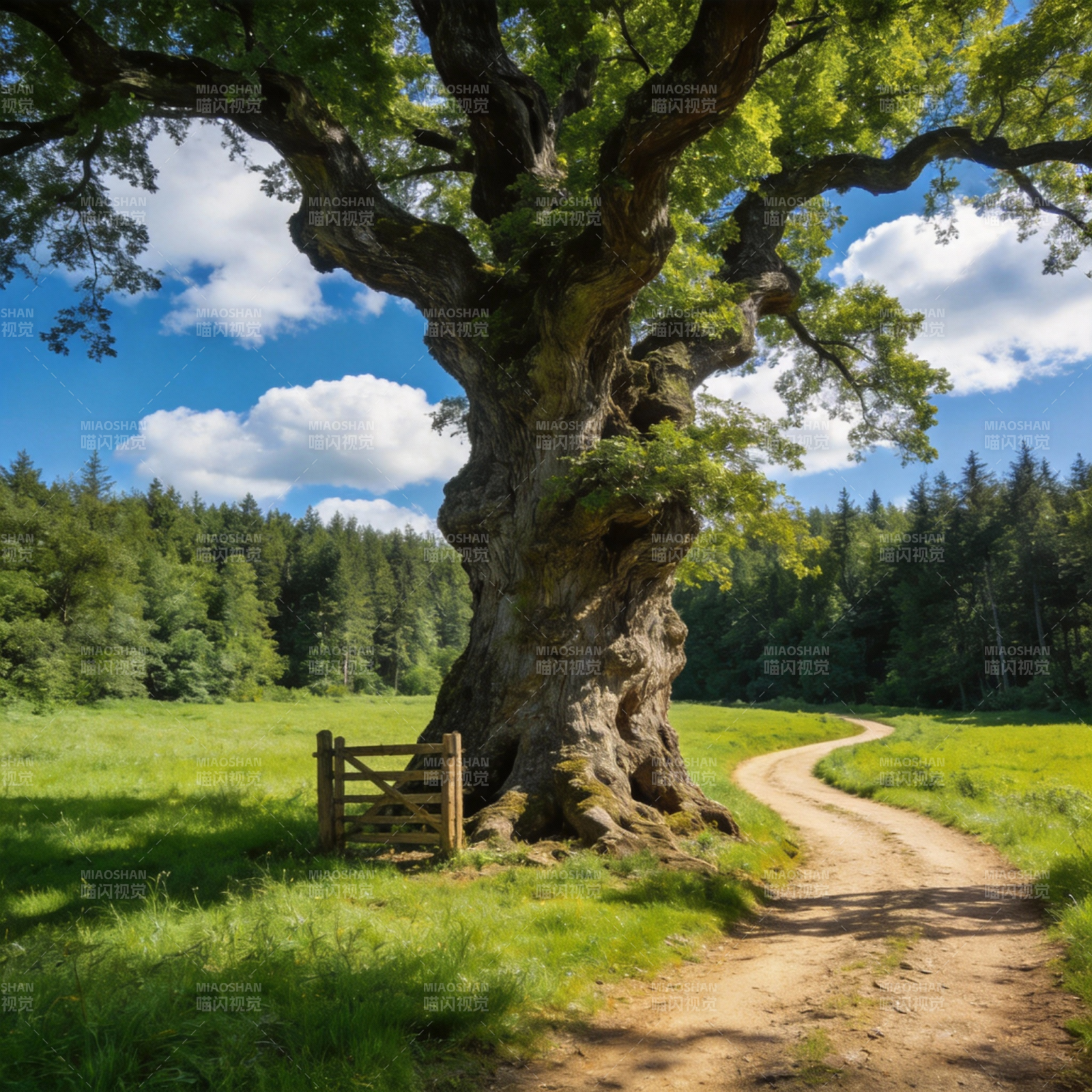 古树下的小径图片