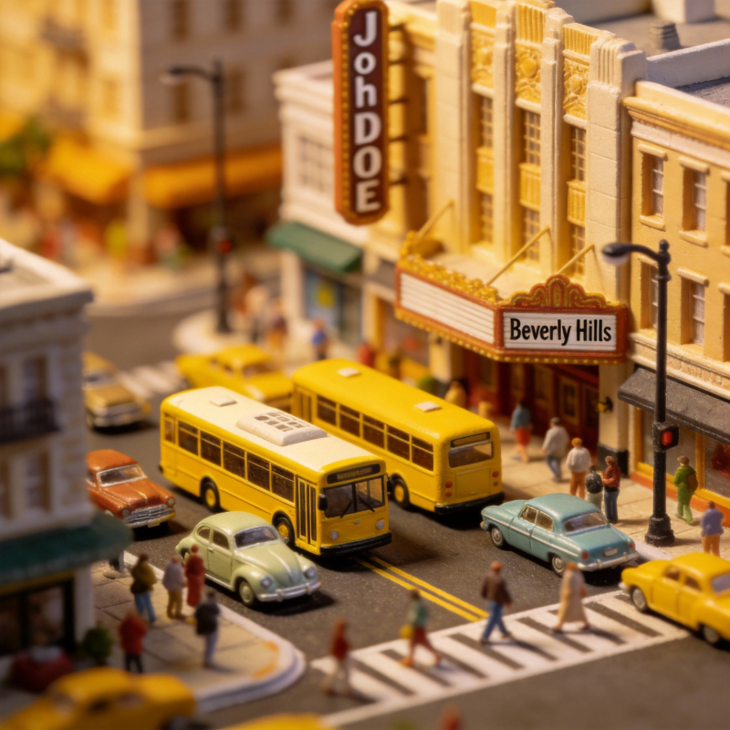 好莱坞街景模型图片