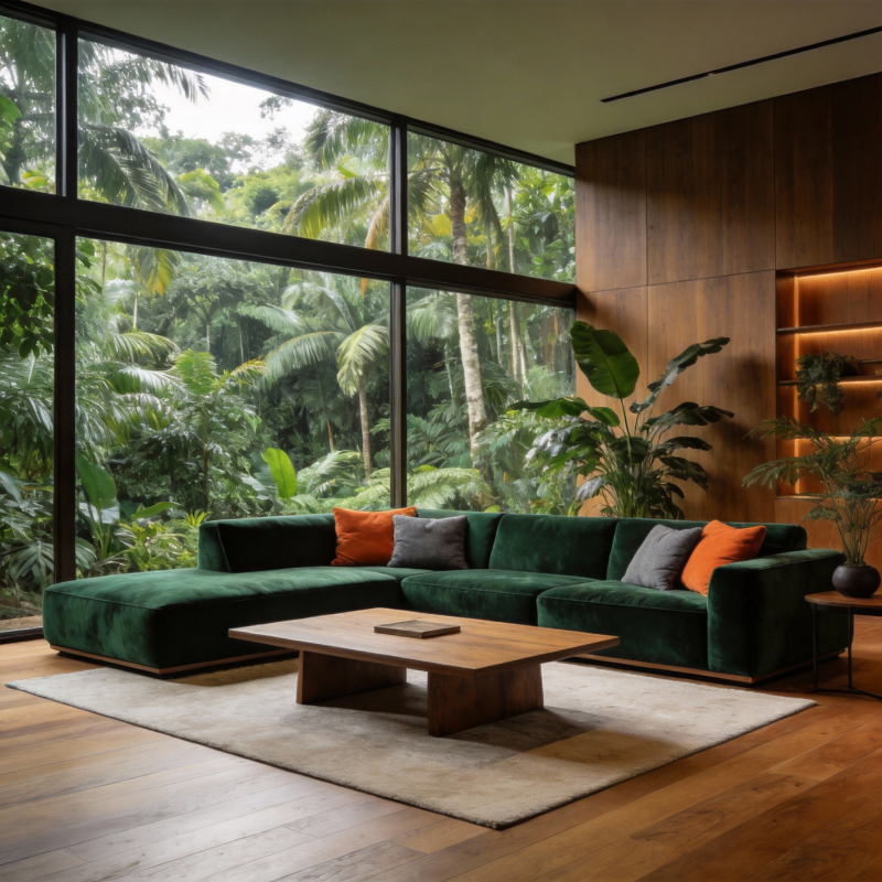 绿意盎然的客厅图片