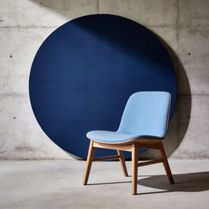 蓝椅静置 简约之美图片