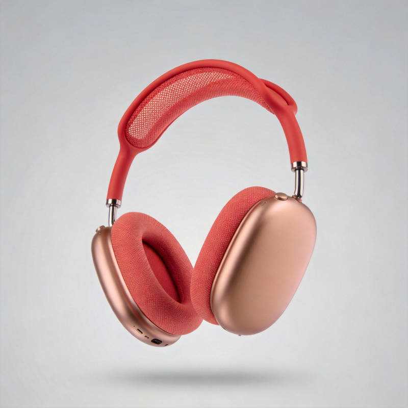 红色无线耳机图片