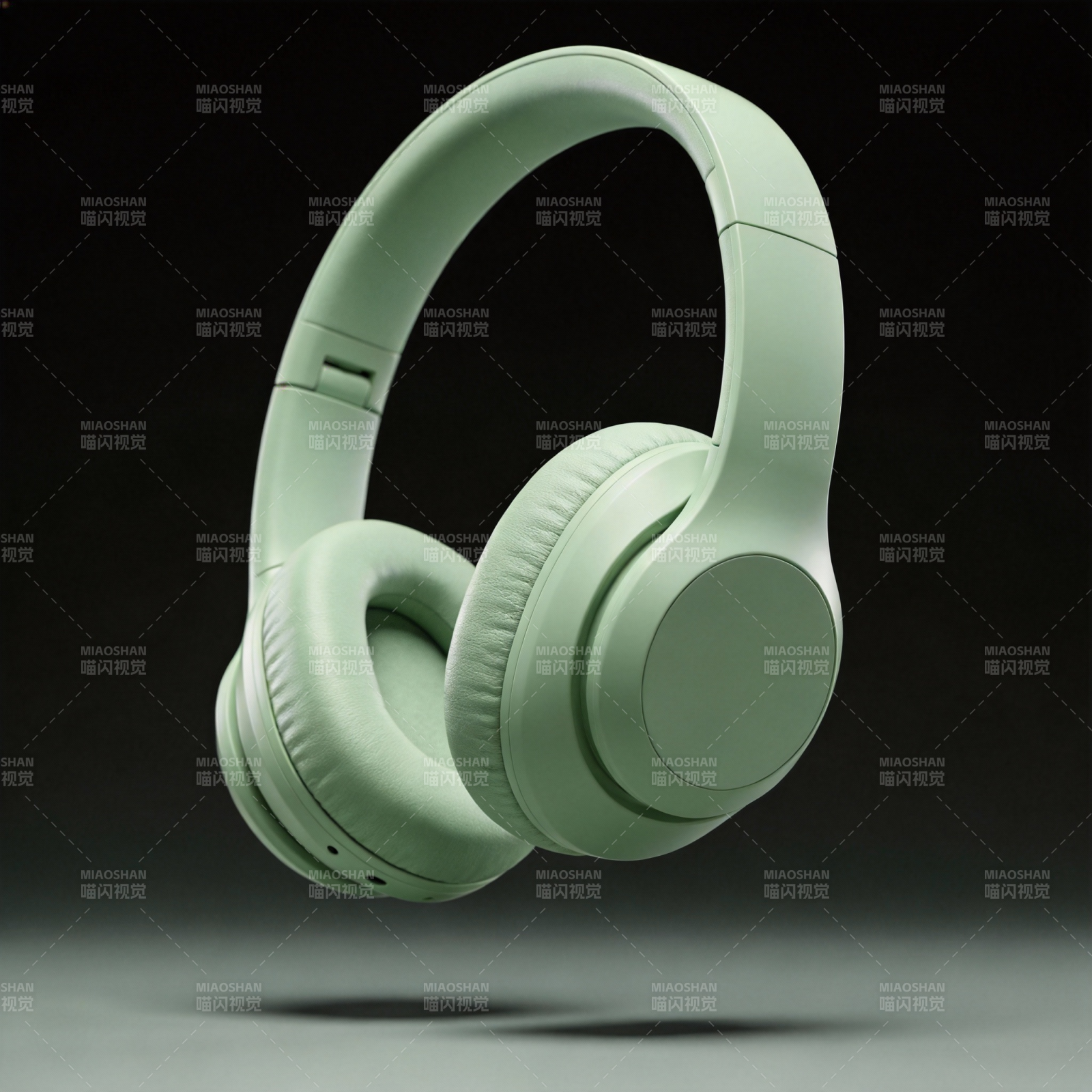 绿色无线耳机图片