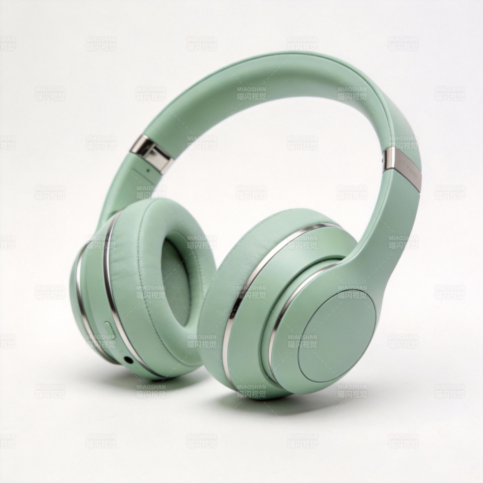 薄荷绿耳机图片