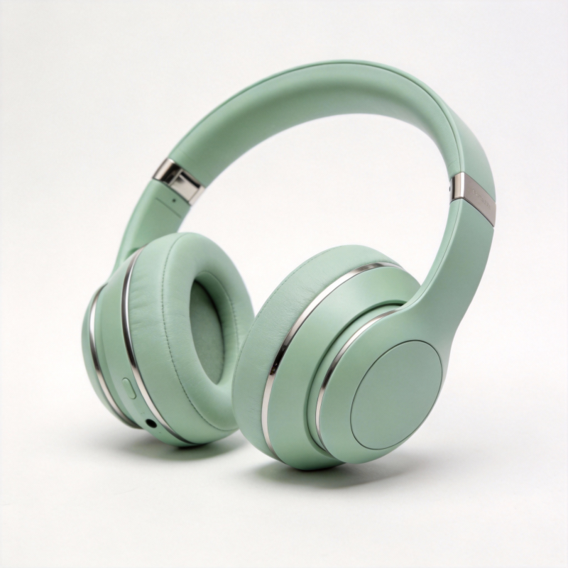 薄荷绿耳机图片