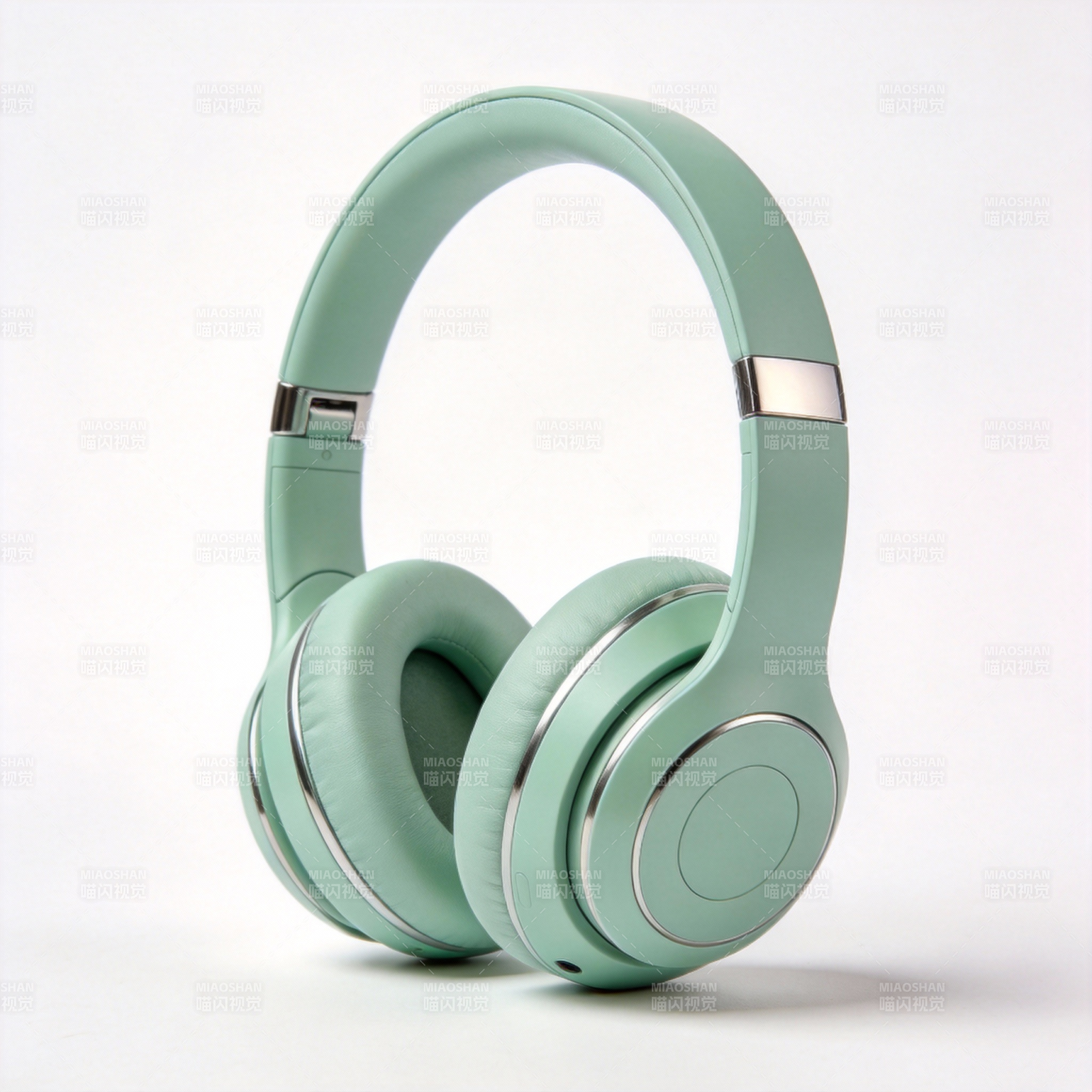 薄荷绿耳机图片