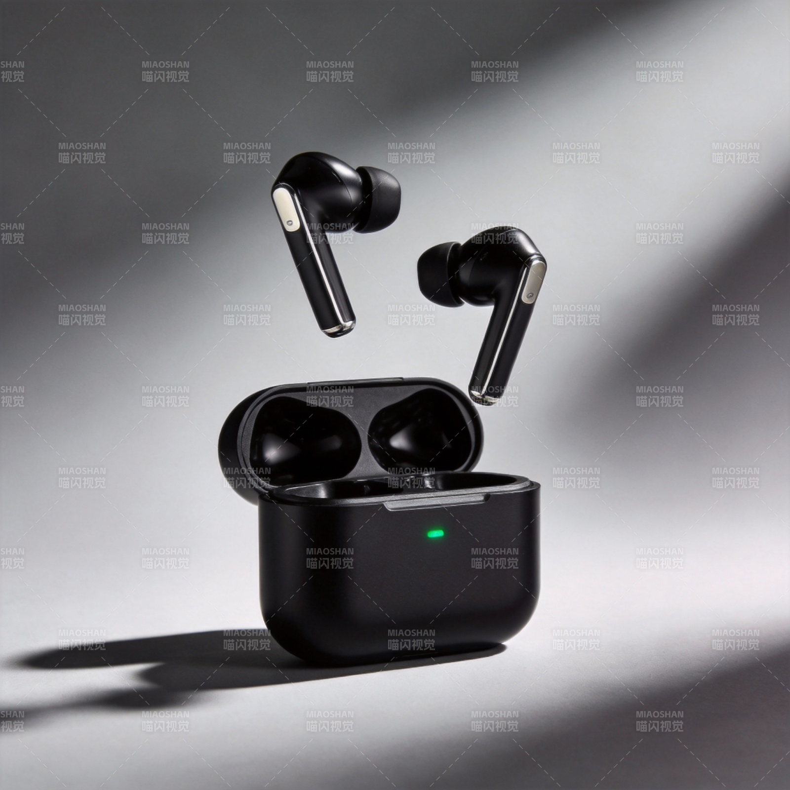 无线耳机悬浮展示图片