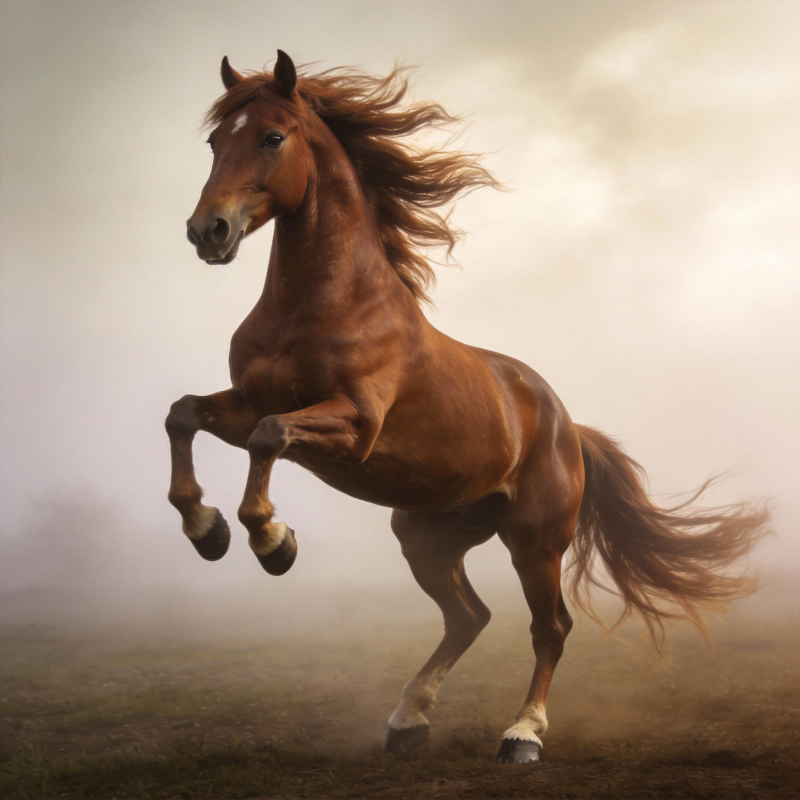骏马腾空图片