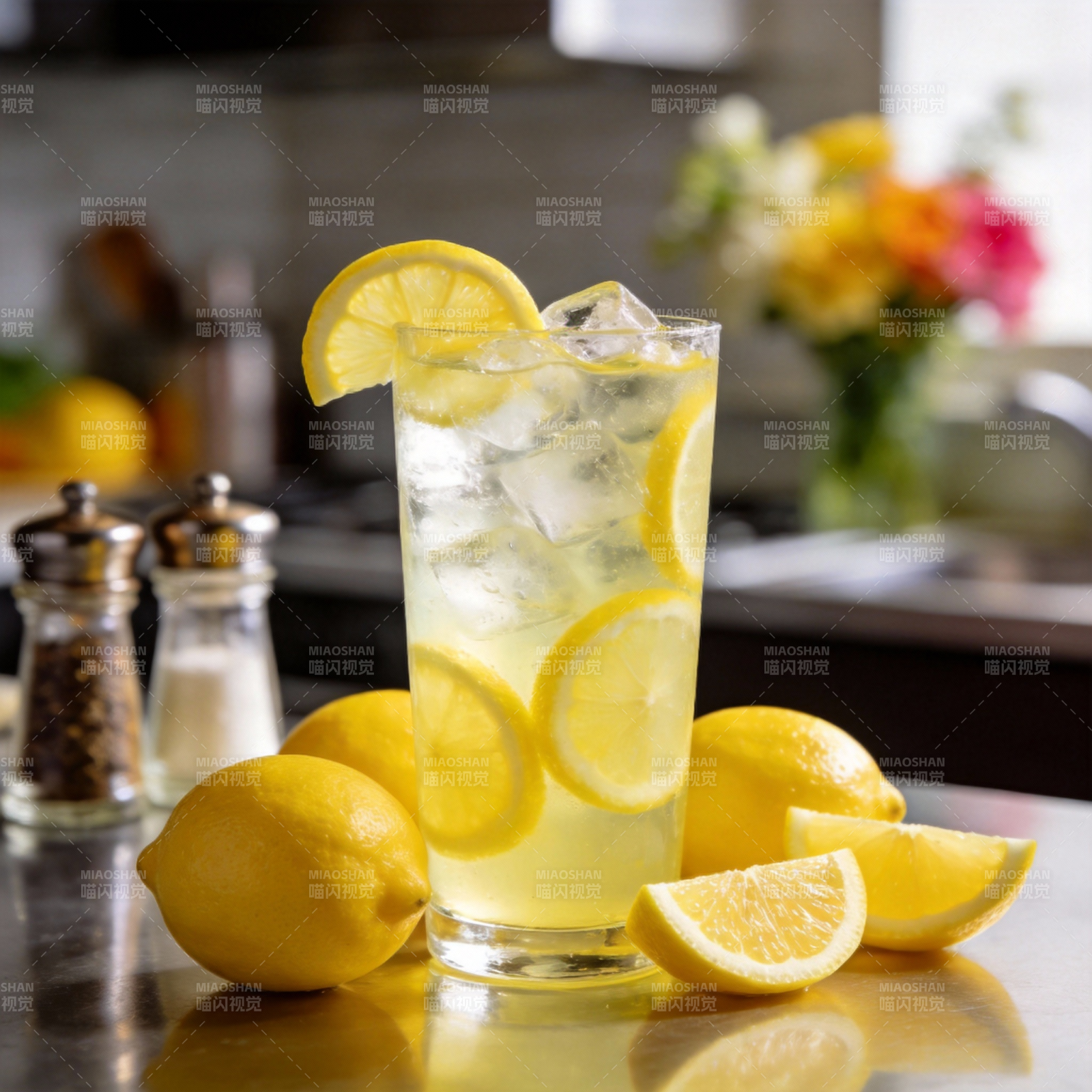 柠檬冰饮清凉一夏图片