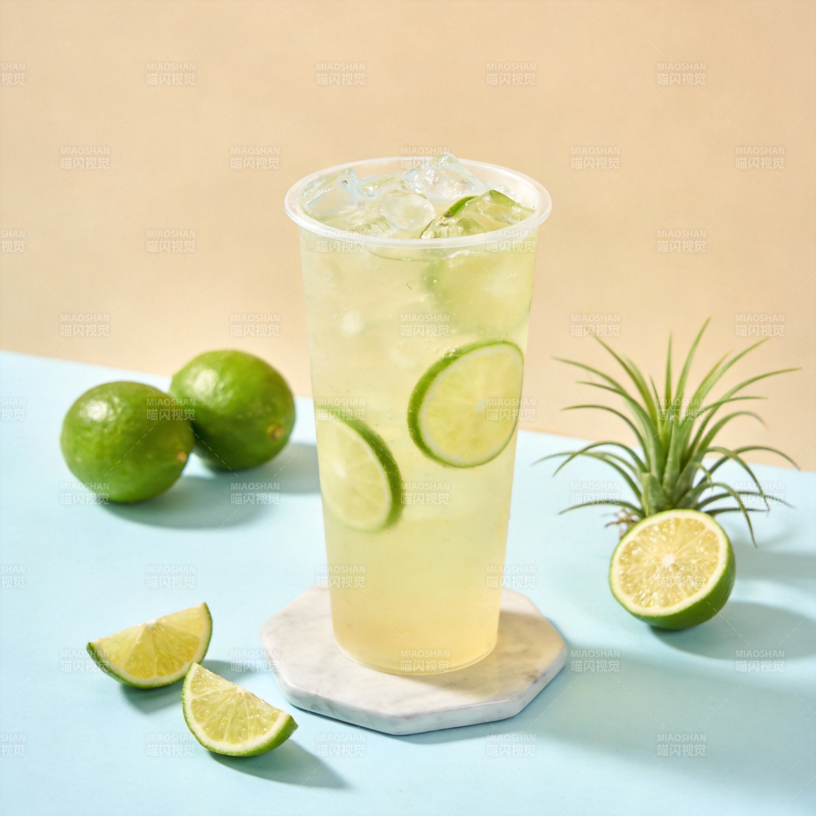 青柠冰饮图片