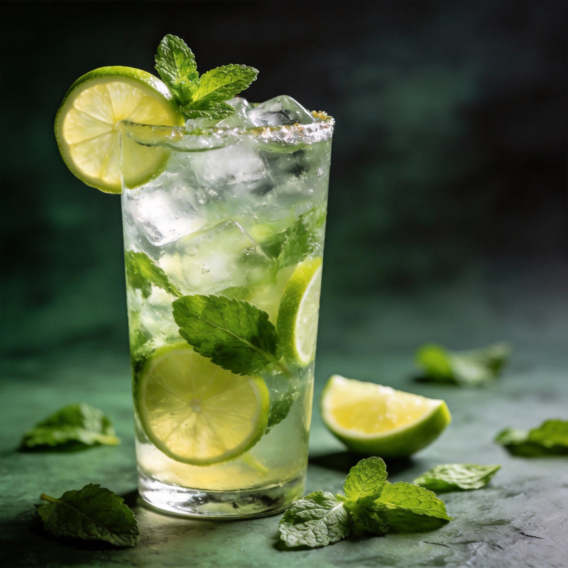 清凉薄荷青柠饮图片