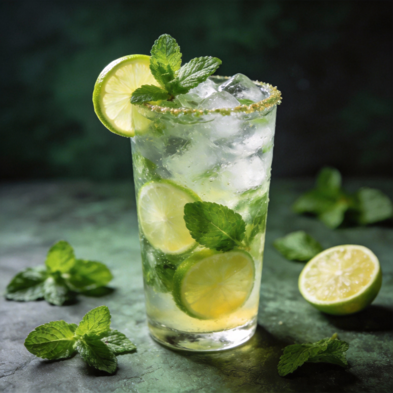 清新薄荷青柠饮图片