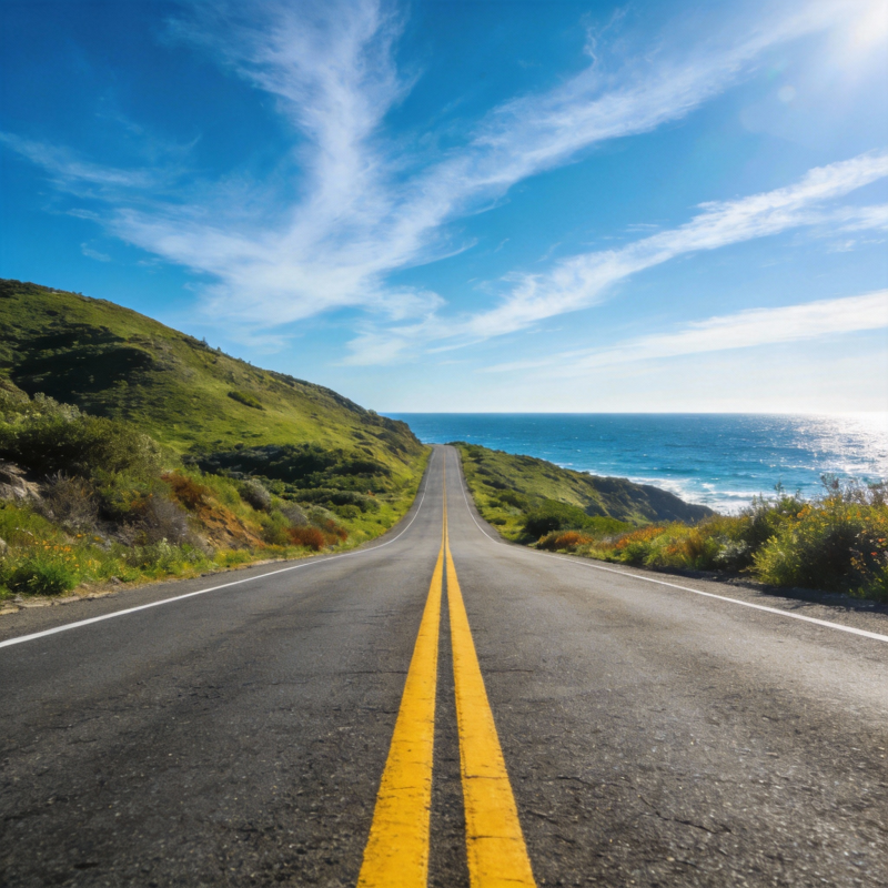 海岸公路风光图片