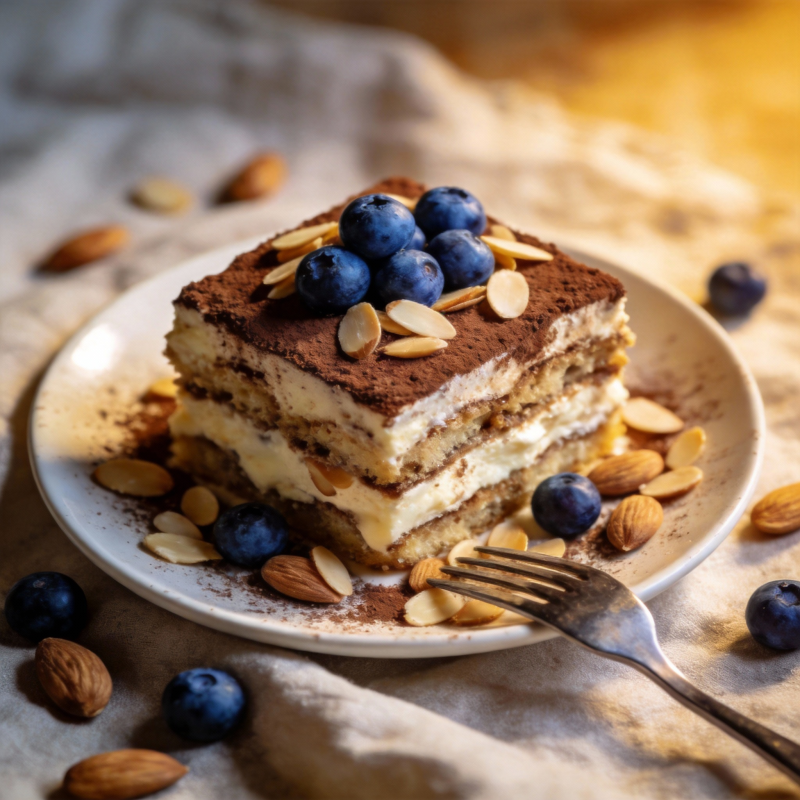 蓝莓提拉米苏图片