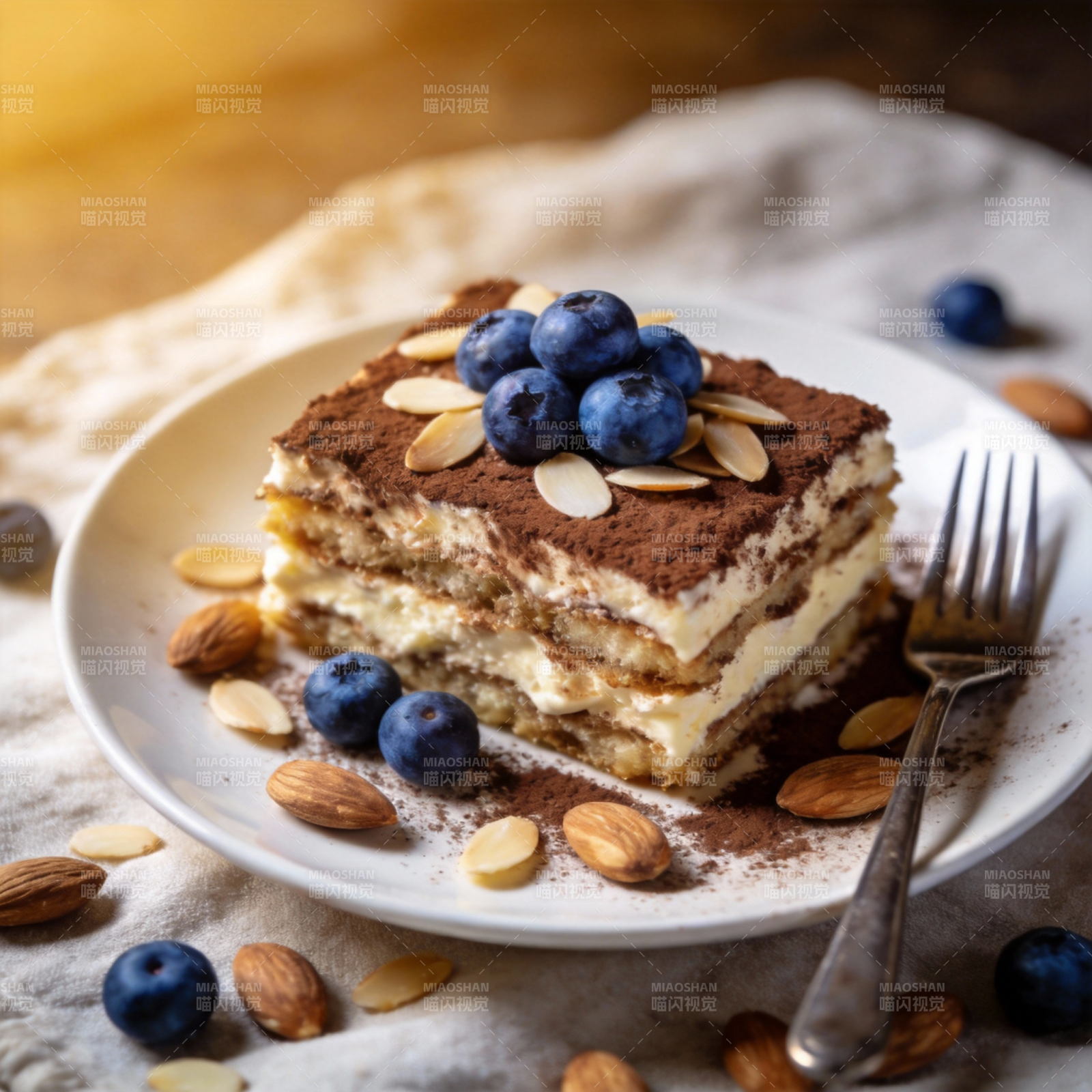 蓝莓提拉米苏图片