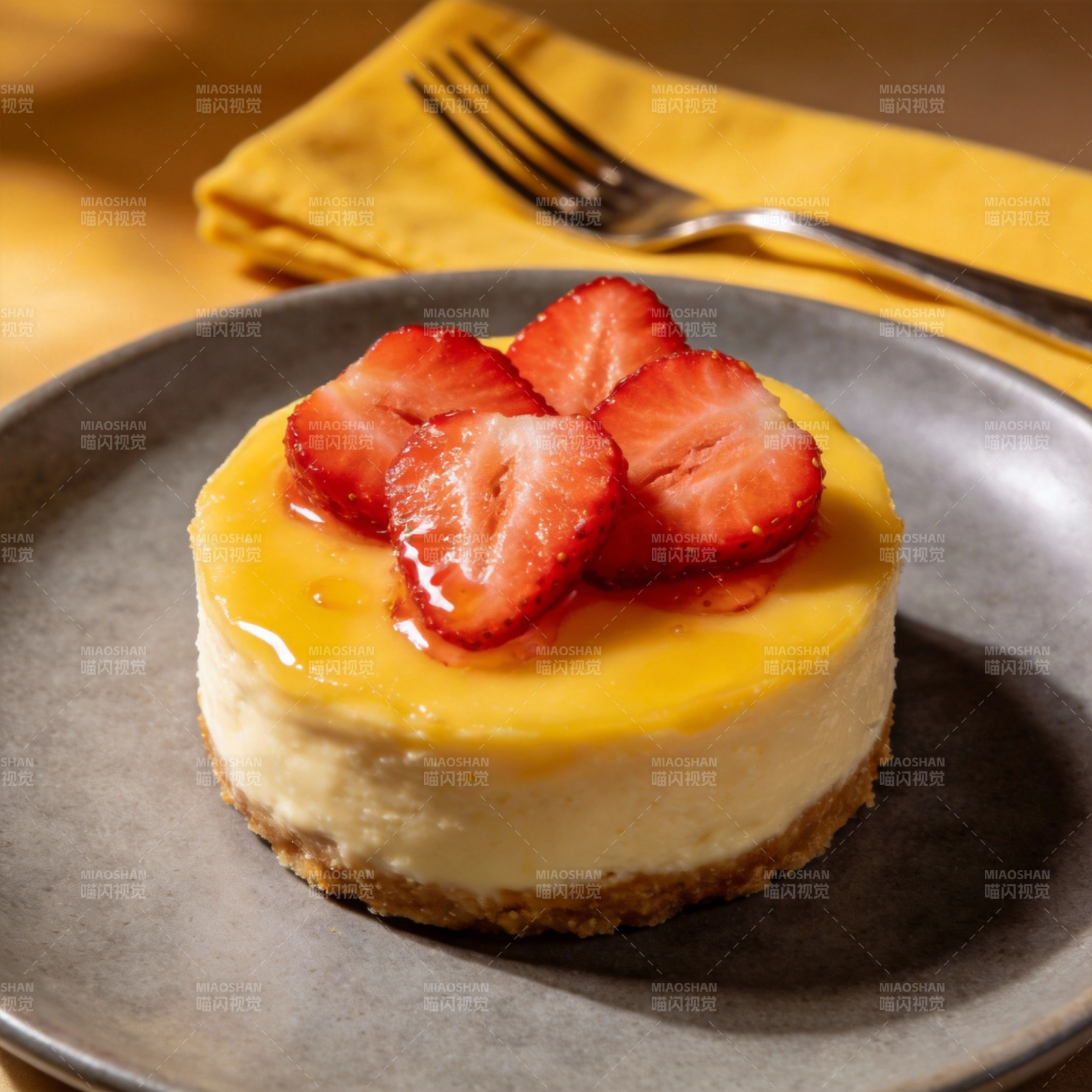 草莓芝士蛋糕图片