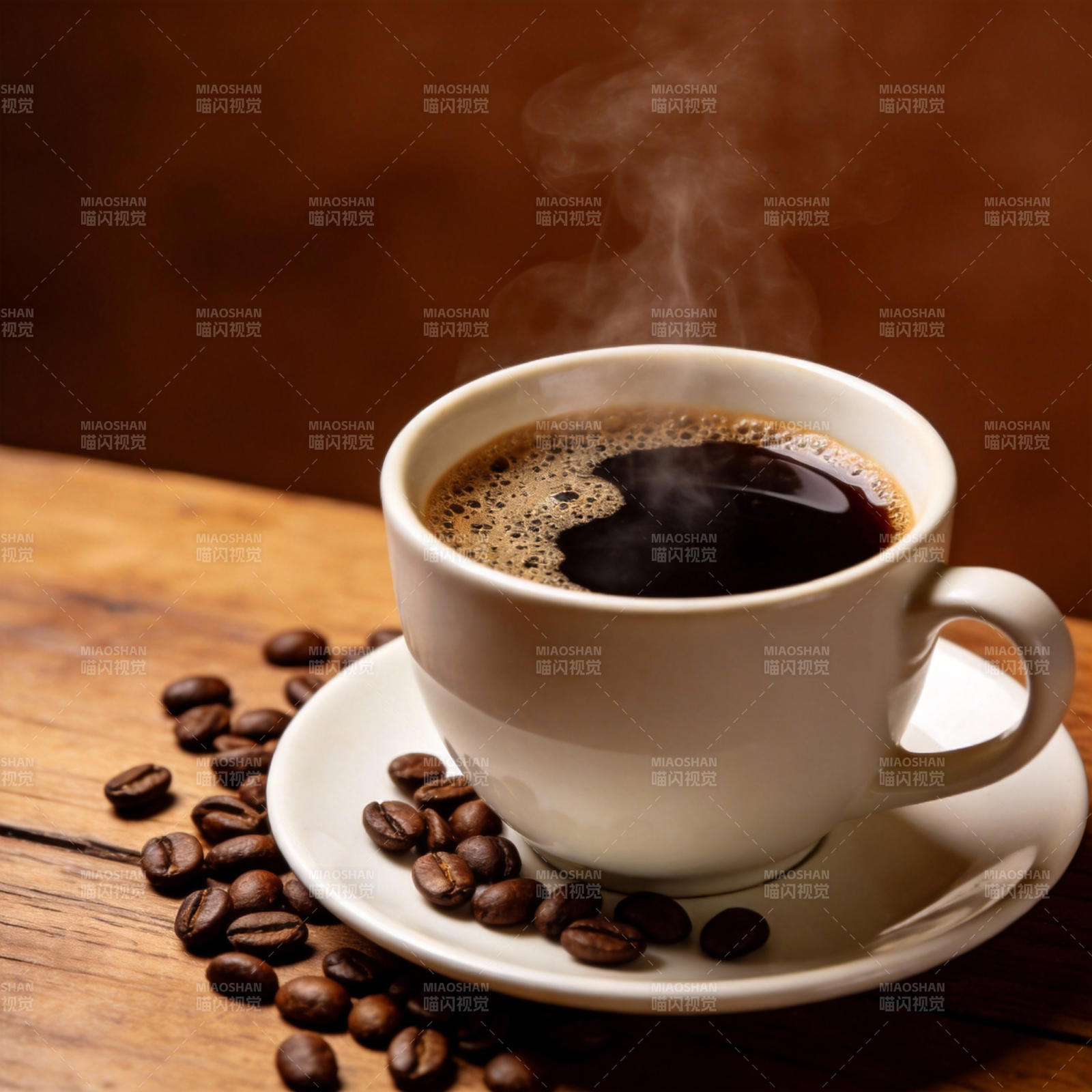 热咖啡与豆香图片
