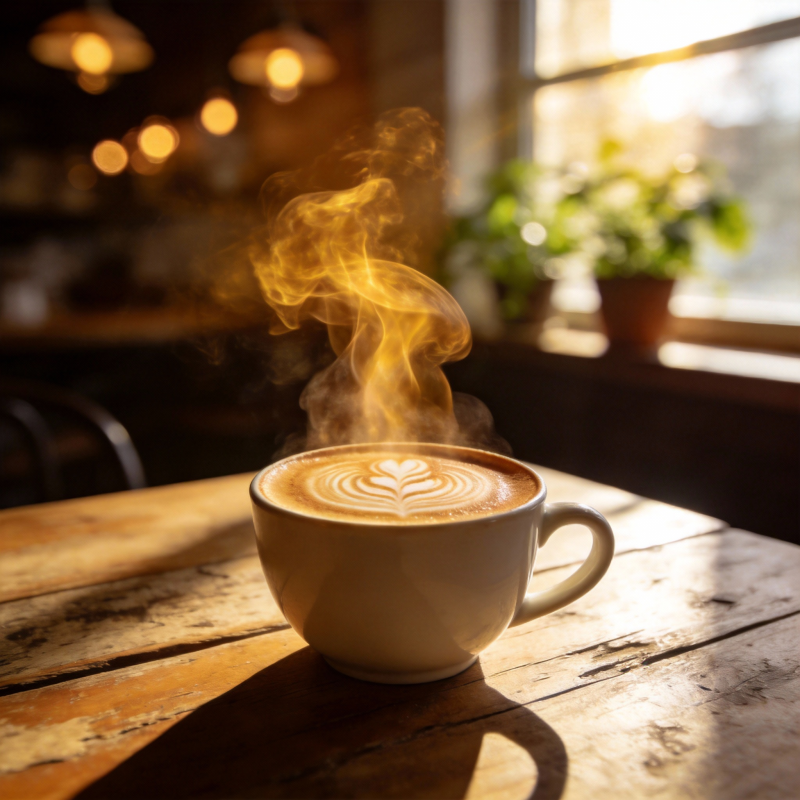 暖阳下的咖啡香图片