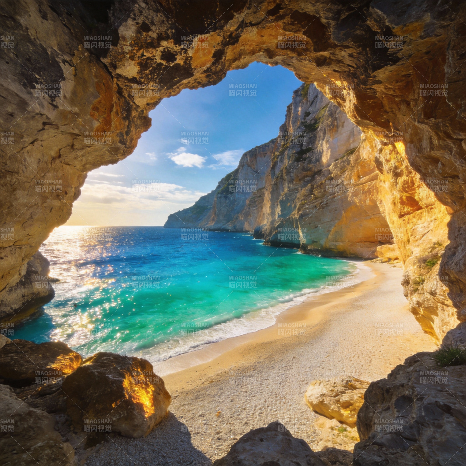 洞中碧海金沙图片