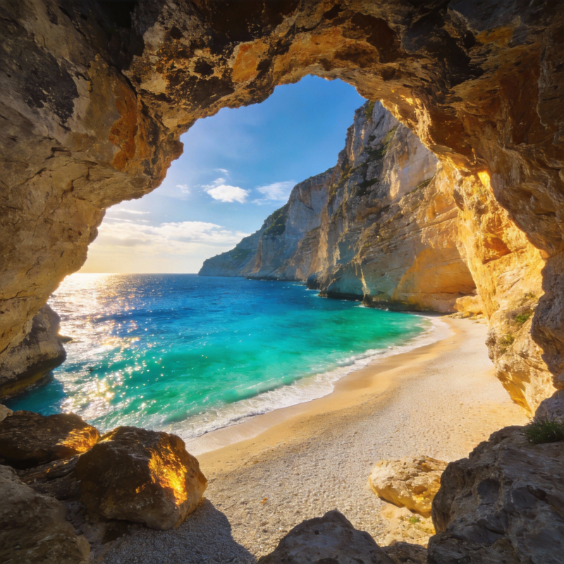 洞中碧海金沙图片