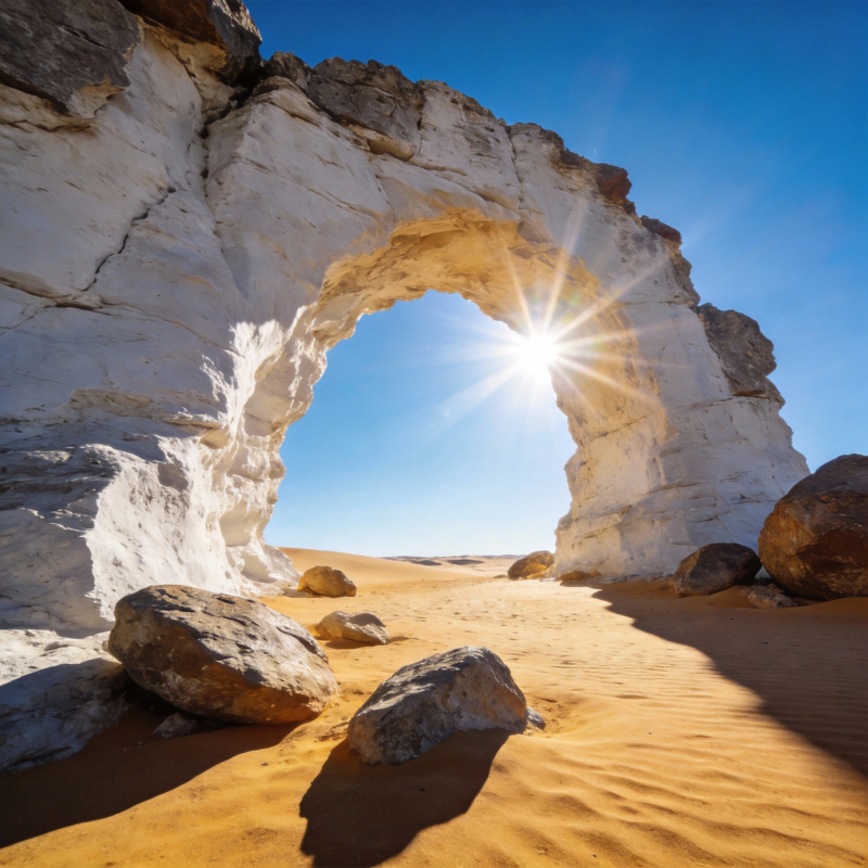 沙漠拱门日出图片