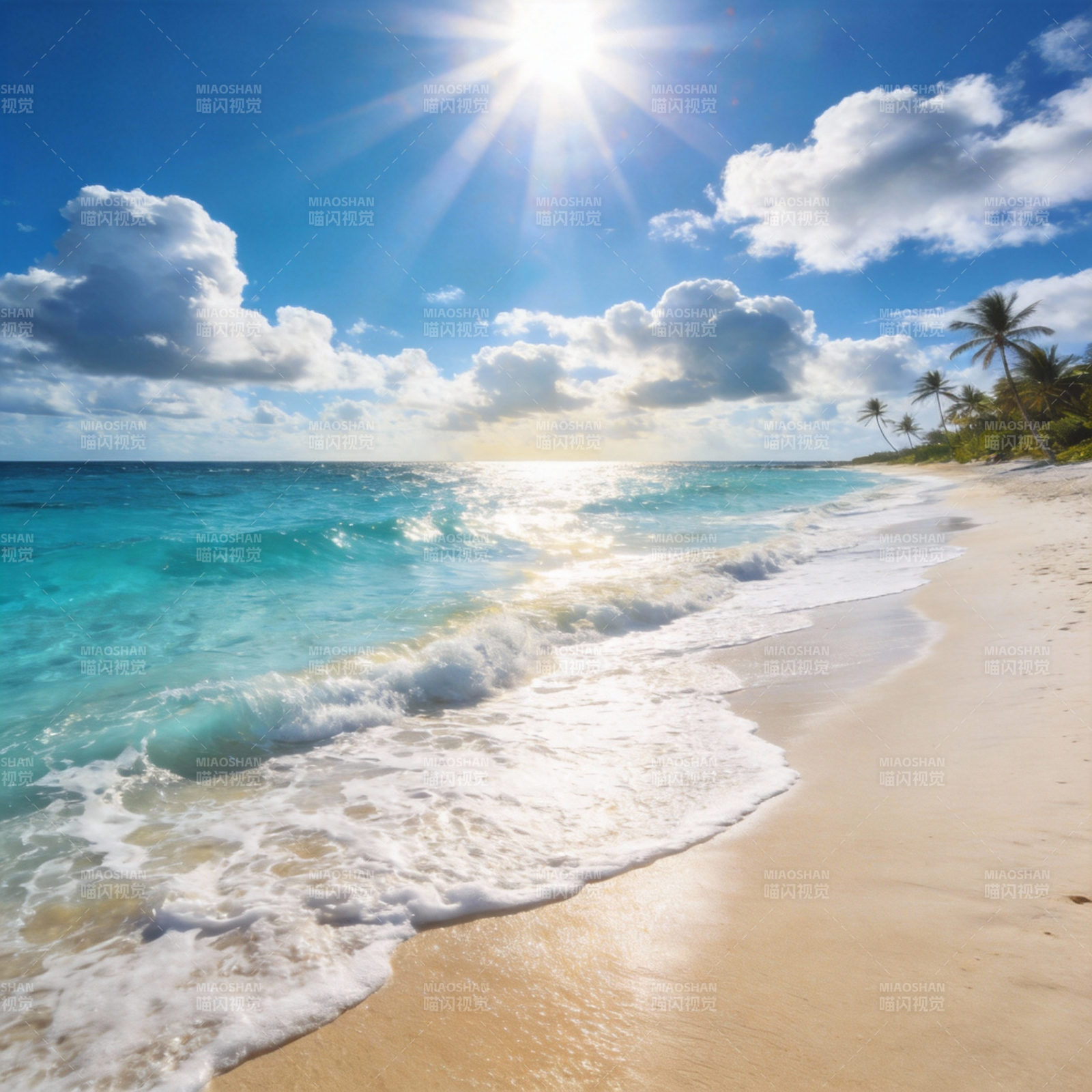 碧海蓝天沙滩图片