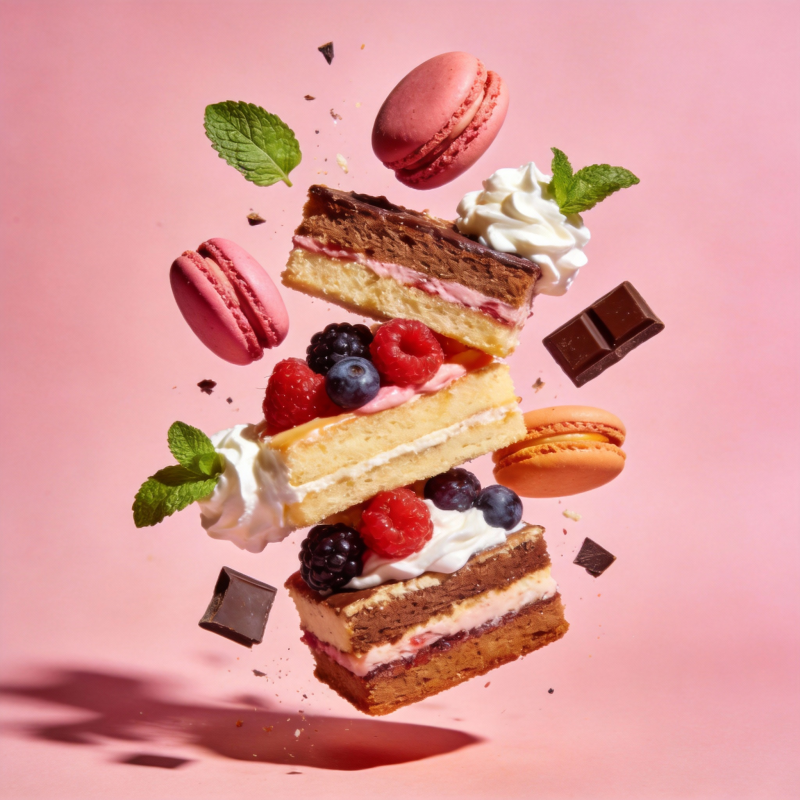 甜蜜飞舞的蛋糕图片