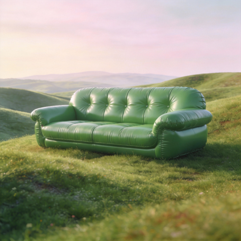 绿沙发草原静景图片