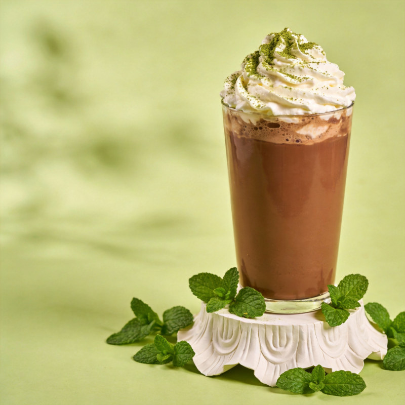 抹茶巧克力饮品图片