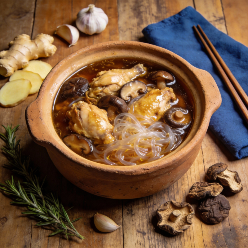 鸡腿菌菇汤图片