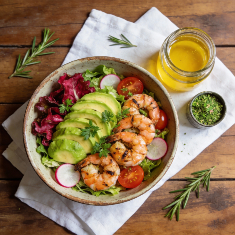 虾仁牛油果沙拉图片