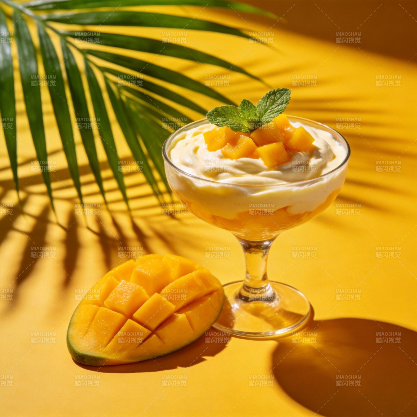 芒果奶昔 夏日清凉图片