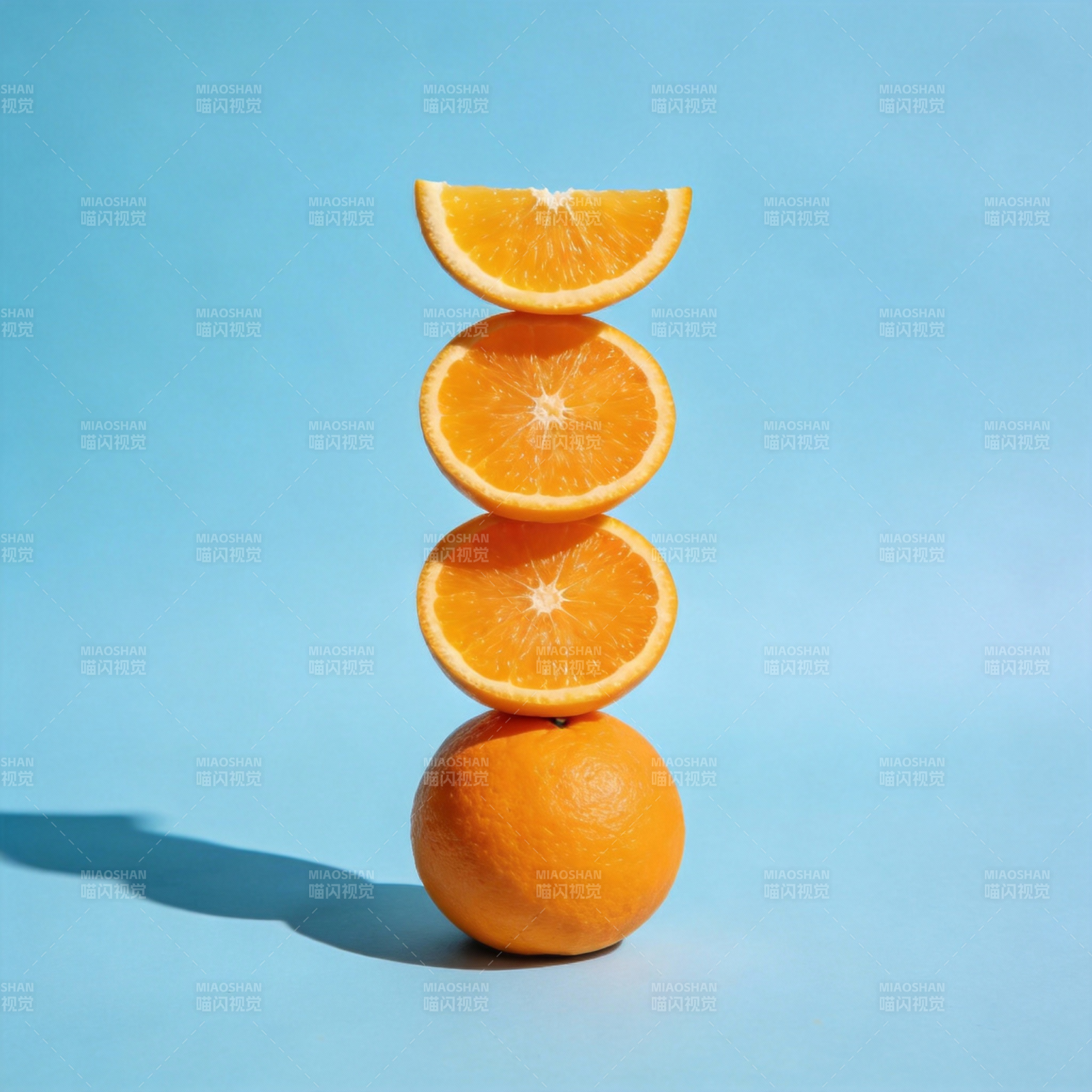 橙子叠塔图片
