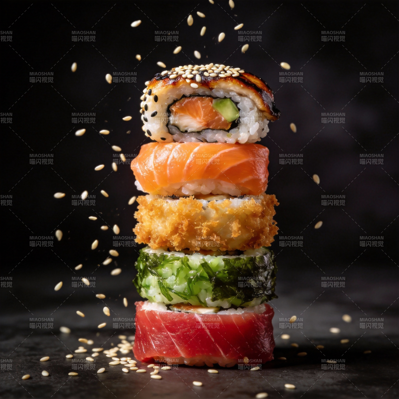 寿司塔 美味叠叠乐图片