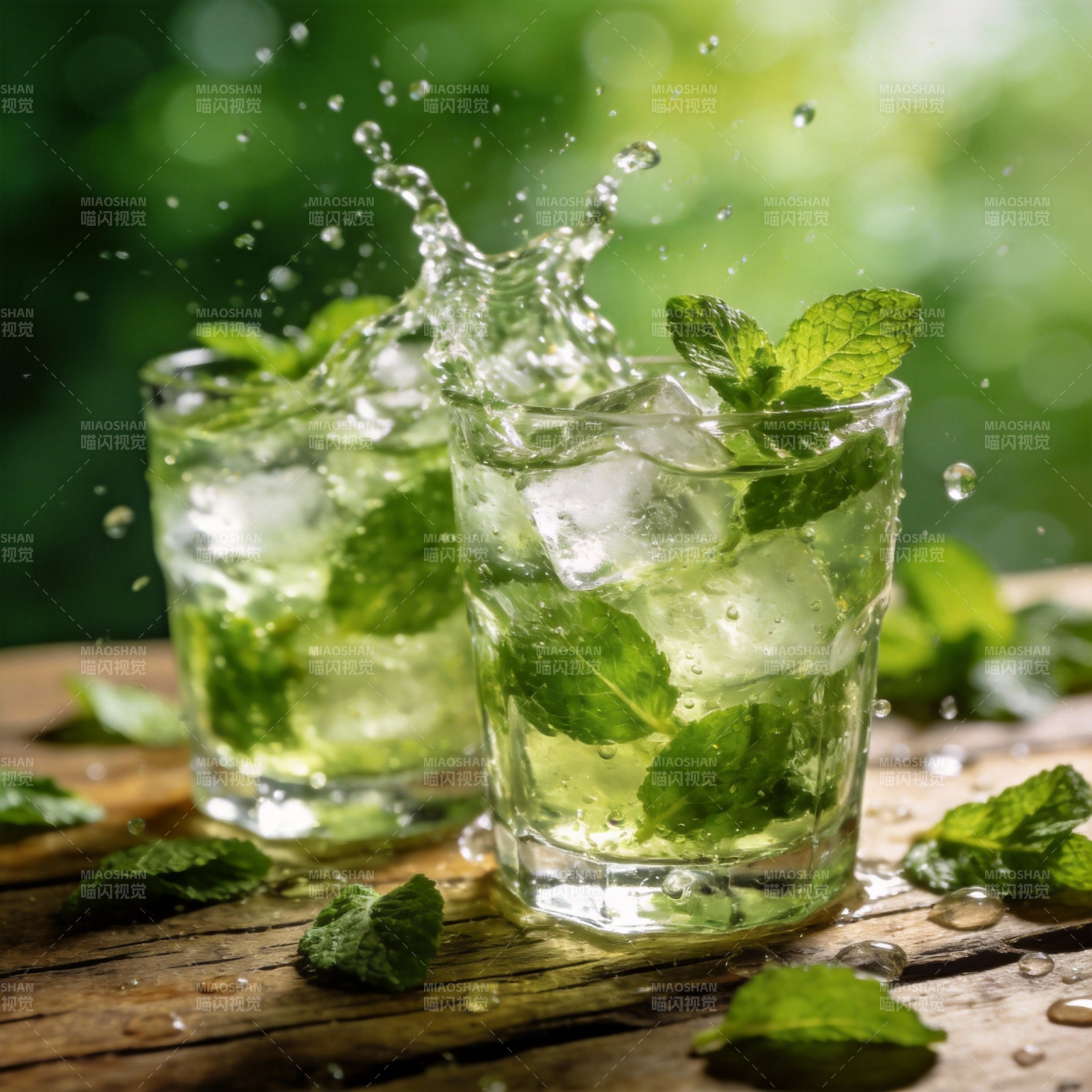薄荷冰饮清凉一夏图片