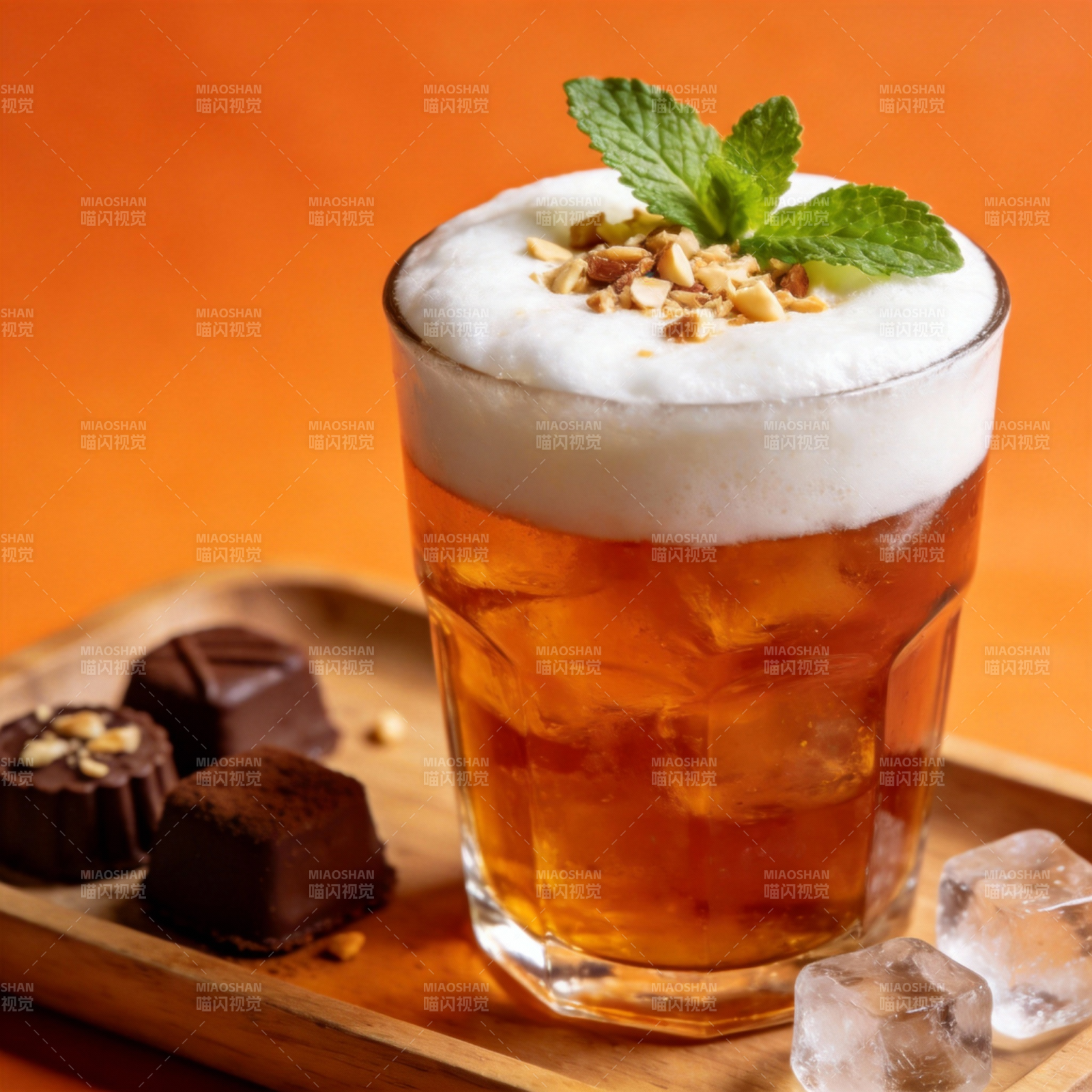 醇香泡沫鸡尾酒图片