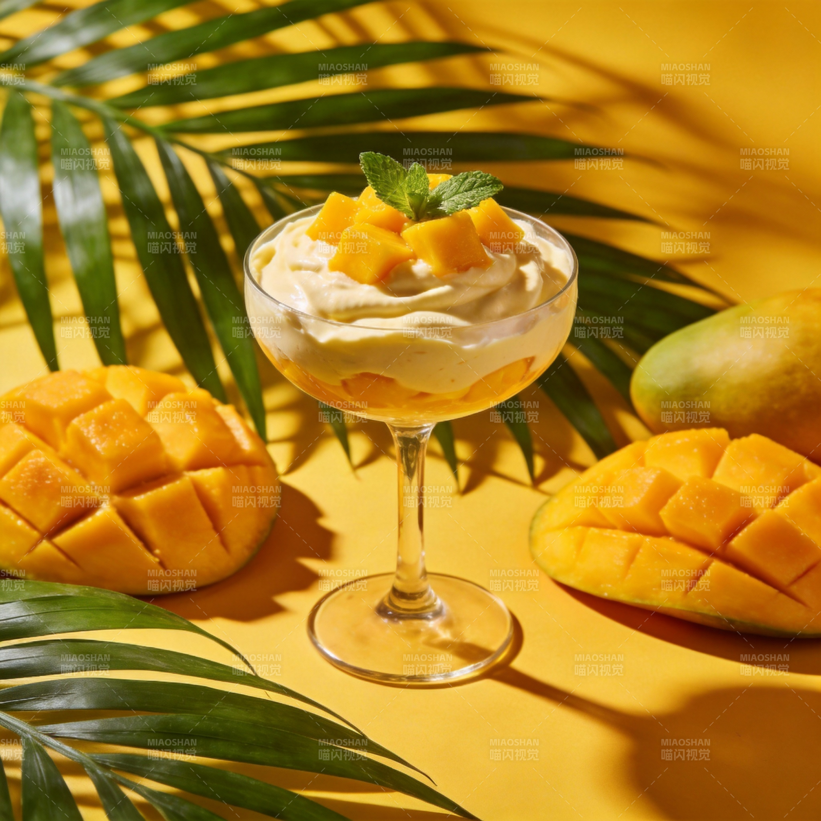 芒果奶昔 夏日清凉图片