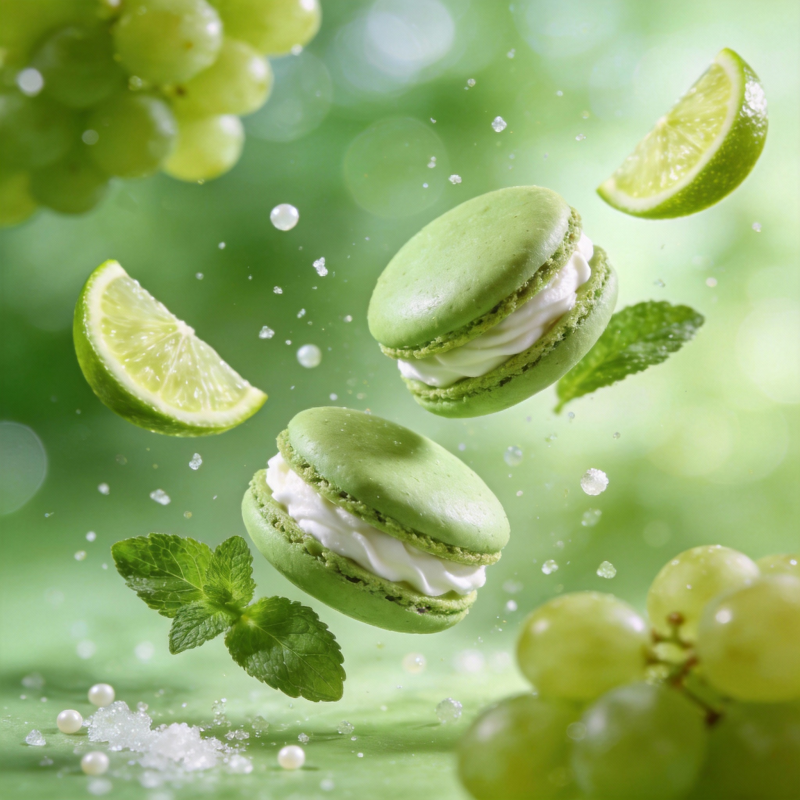 青柠葡萄马卡龙图片